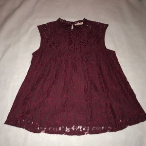 Lace maroon blouse